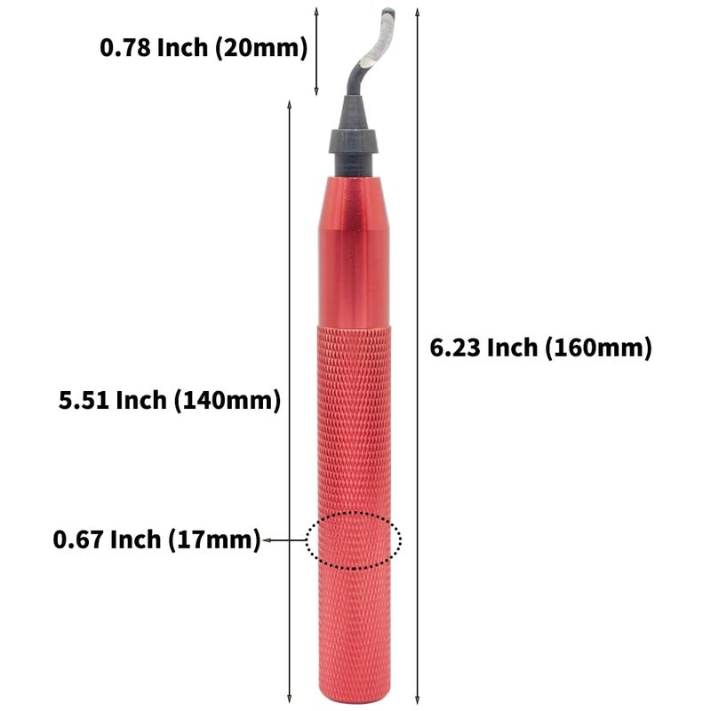 LingGan Deburring Tool Set RB3000 with 11 High Speed Steel Swivel Blades, 360 Degree Rotary Head for Metal, Resin, Aluminum, Copper, Plastic, 3D Printing, Brass, PVC Pipes - Ideal for Plumbing - Burr Removal - Image 4