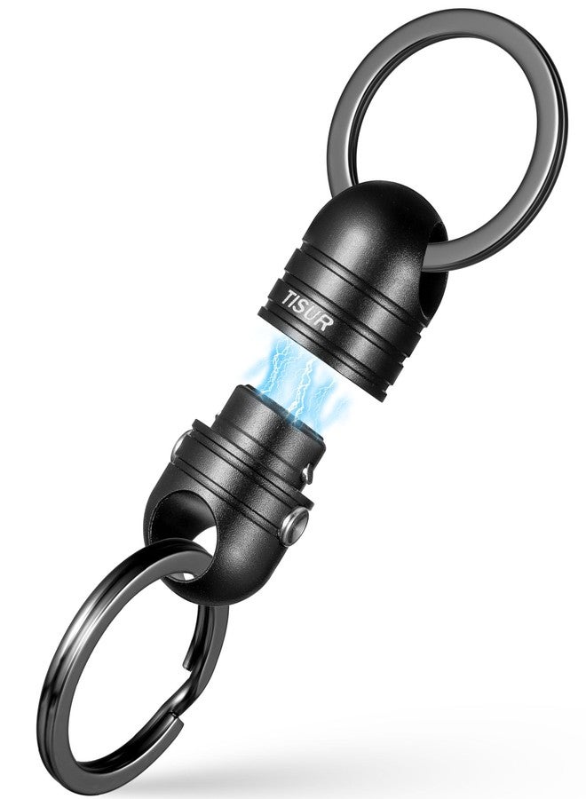 TISUR Quick Release Keychain, Magnetic Key Holder Keyring Connector, Detachable Key Chain Rings for Men Women Car Keys, Black (1-pack), S - Image 1