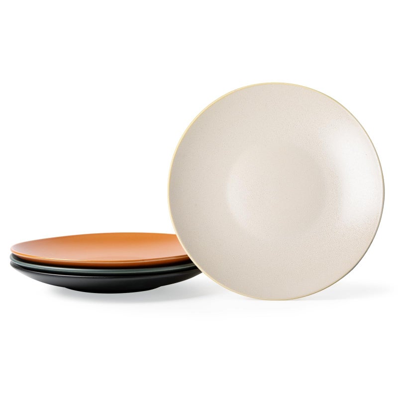 MONITO Dinner Plates, 10.7 Inch Reactive Glaze Ceramic Plates, Microwave, Dishwasher Safe Stoneware Round Dessert Salad - Image 1