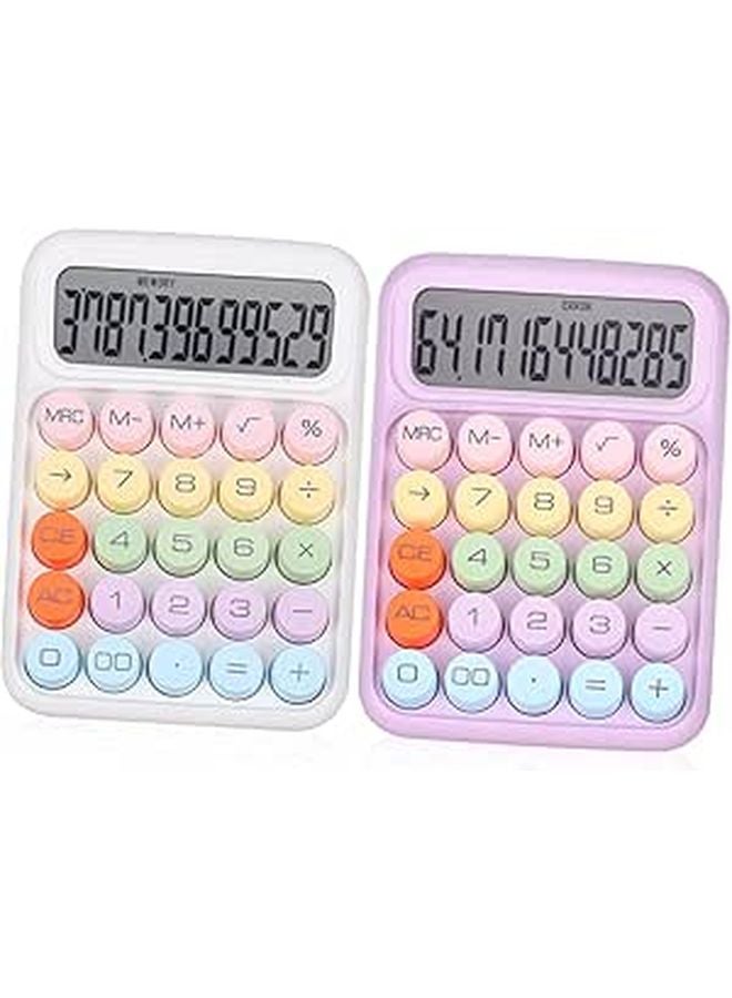 Desktop Calculator With Large Screen 2 Pack Mechanical Keyboard Compact Design Easy To Use - Image 1
