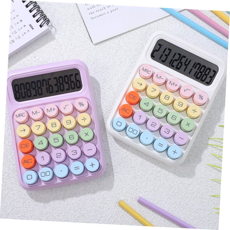 Desktop Calculator With Large Screen 2 Pack Mechanical Keyboard Compact Design Easy To Use - Image 3
