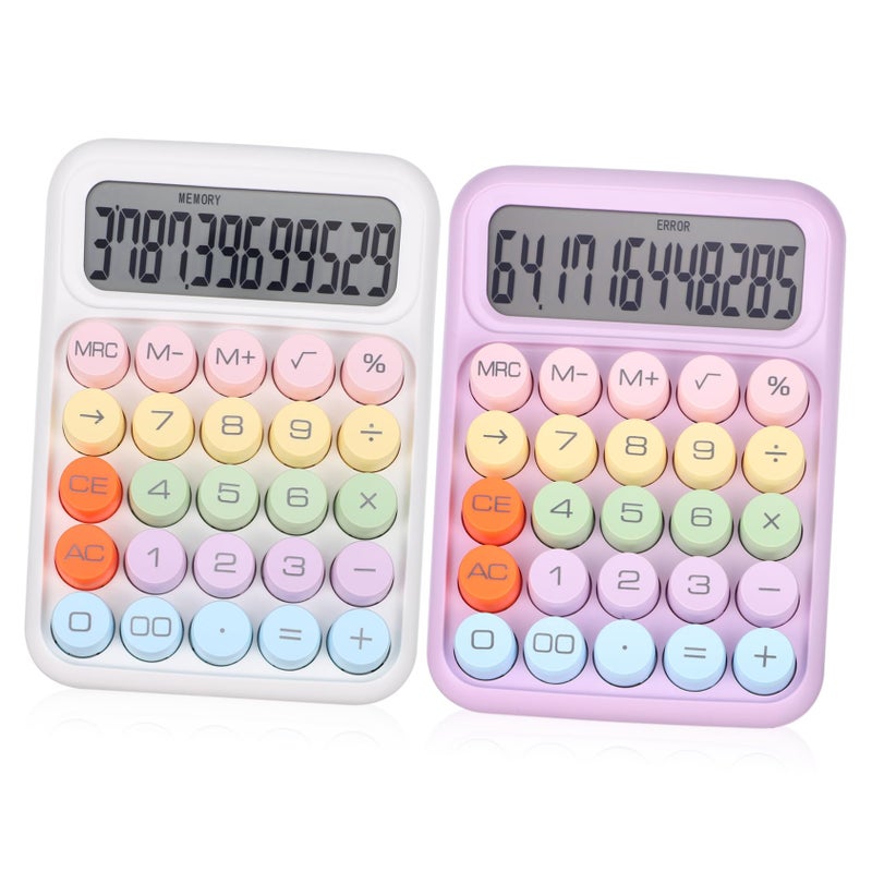 Desktop Calculator With Large Screen 2 Pack Mechanical Keyboard Compact Design Easy To Use - Image 2