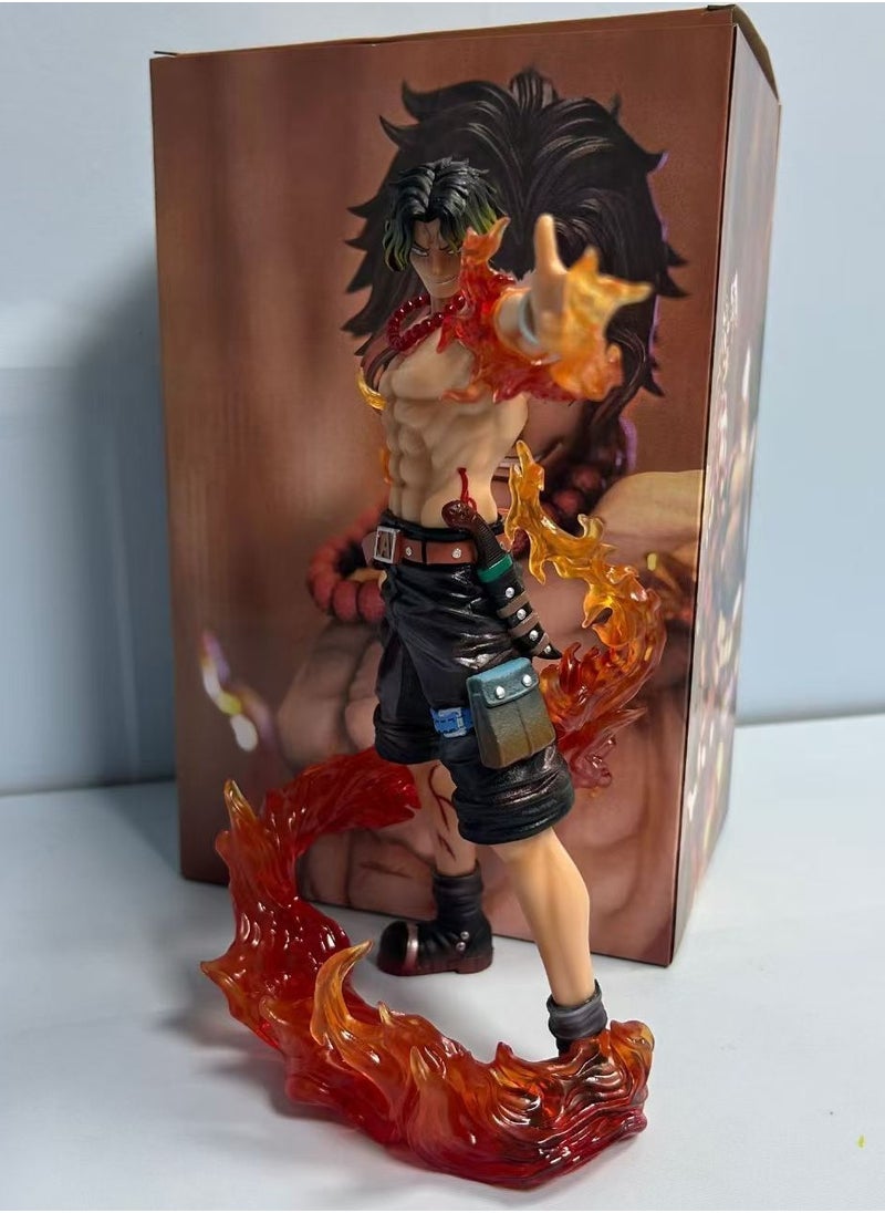 ONE PIECE GK Top Showdown, Flame Fingertips, Ace, Standing Position, Scene, Boxed, Figure, Ornament Gifts for Fans and Friends, Home Decoration (21cm)  - Image 2