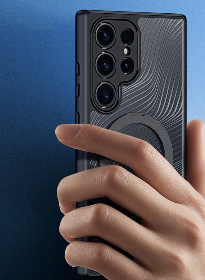 DUX DUCIS Samsung Galaxy S24 Ultra Case, Magnetic [Compatible with Magsafe] with Ring Holder Kickstand, Shockproof Full Camera Protection, Slim Mil-Grade Shockproof Back Cover for Samsung S24 Ultra 6.8'' - Image 4