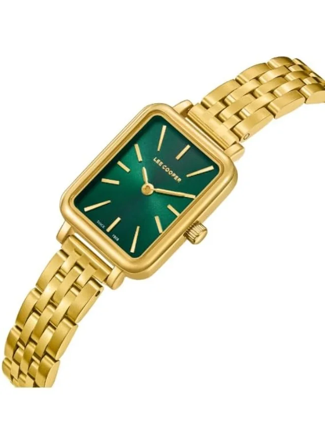 لي كوبر LEE COOPER Women's 2035 Movement Watch, Analog Display and Metal Strap - LC08121.170, Gold