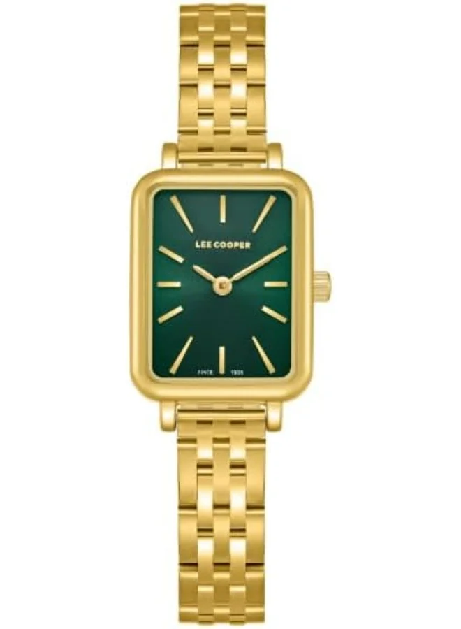 لي كوبر LEE COOPER Women's 2035 Movement Watch, Analog Display and Metal Strap - LC08121.170, Gold
