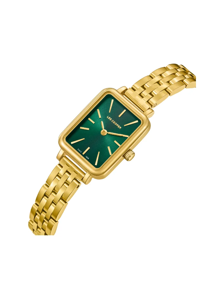 Lee Cooper LEE COOPER LC08121.170 Women's Analog Display Watch & Metal Strap Gold