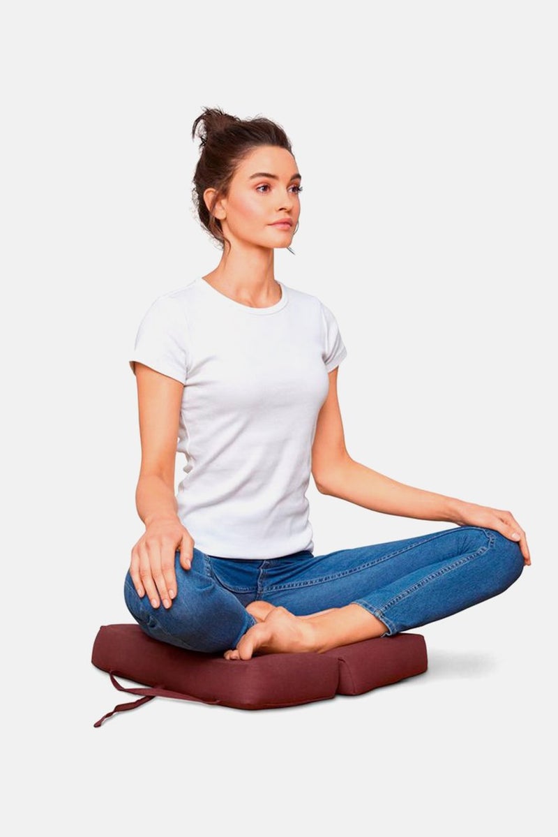 Tchibo Meditation Cushion 40 L x 40 W cm, Maroon - Image 2