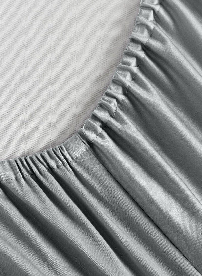 Askona Fitted Sheet 140x200 Askona Comfort Tencel Silver Hoarfrost - Image 2