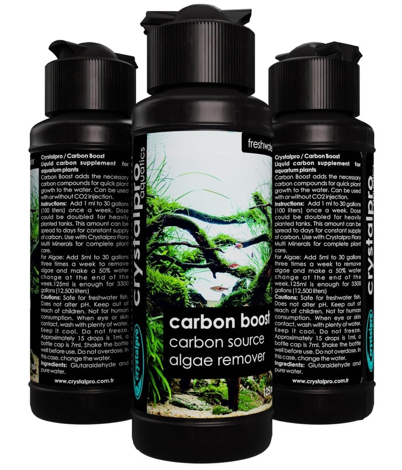 crystalpro Carbon Boost - Liquid Carbon Source for Aquarium Plants - CO2 Alternative for Faster Growth in Freshwater Tanks - Part of the Flora Nutrition Series - 4.2 fl oz - Image 2