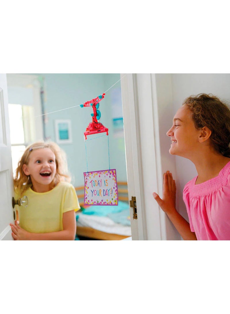 4m STEAM Powered Kids  – Motorized Zip line Messenger - Image 3