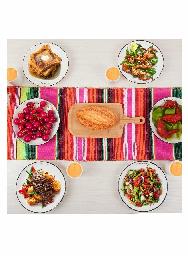 Generic Mexican Table Runners 4 Pack 13.5 x 110 Inch Fiesta Party Decorations, Serape Tablecloth for Mexican Themed Party Decorations, Cinco De Mayo, Dia De Los Muertos Decor Day of the Dead Decorations  - Image 4