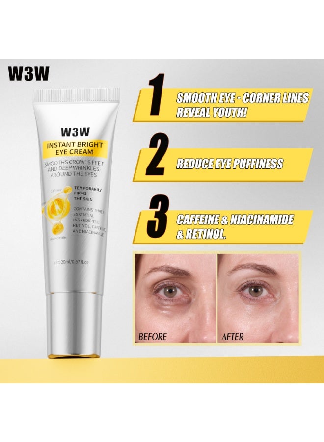 W3W Retinol Eye Cream - Moisturizes the Eye Area, Improves Dryness Lines, Firms and Nourishes (20ml x 2) - Image 5