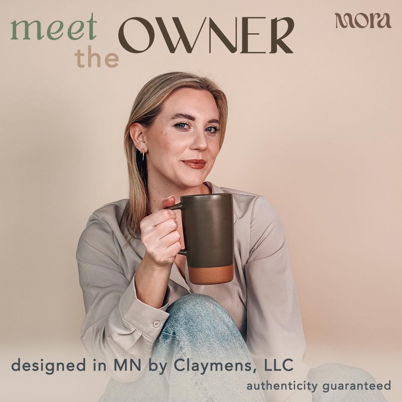 MORA CERAMICS HIT PAUSE Mora Ceramics Large Tea Mug with Loose Leaf Infuser and Ceramic Lid, 18 oz, Portable, Microwave and Dishwasher Safe, Tall Coffee Cup - Rustic Matte Ceramic Glaze, Modern Herbal Tea Strainer, Olive - Image 4