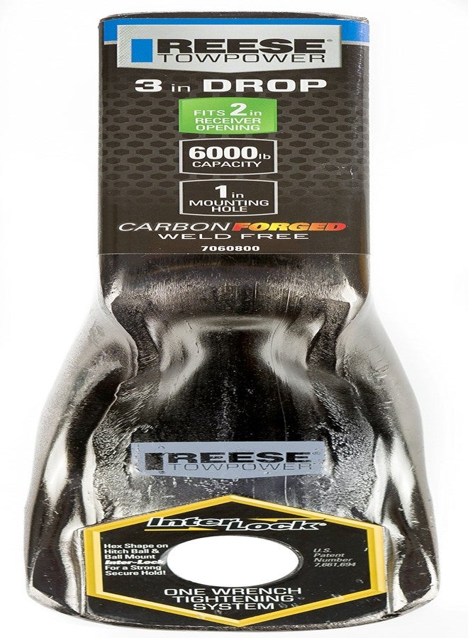 ريس حامل كرة سحب Reese Towpower 7060800 بقطر 3 بوصات، مصنوع من النيكل الأسود والكربون المطروق، بنظام قفل متداخل. - Image 2