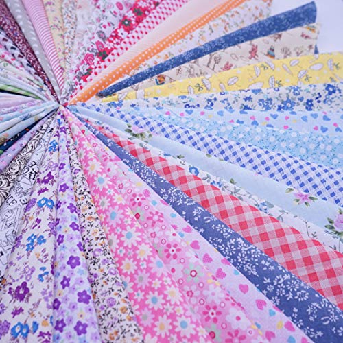 Phantomon 50pcs Cotton Fabric Craft Precut Square Patchwork Sheets for Quilting, Sewing, Scrapbooking, Simplicity Patterns (10Inch x 10Inch) - Image 2