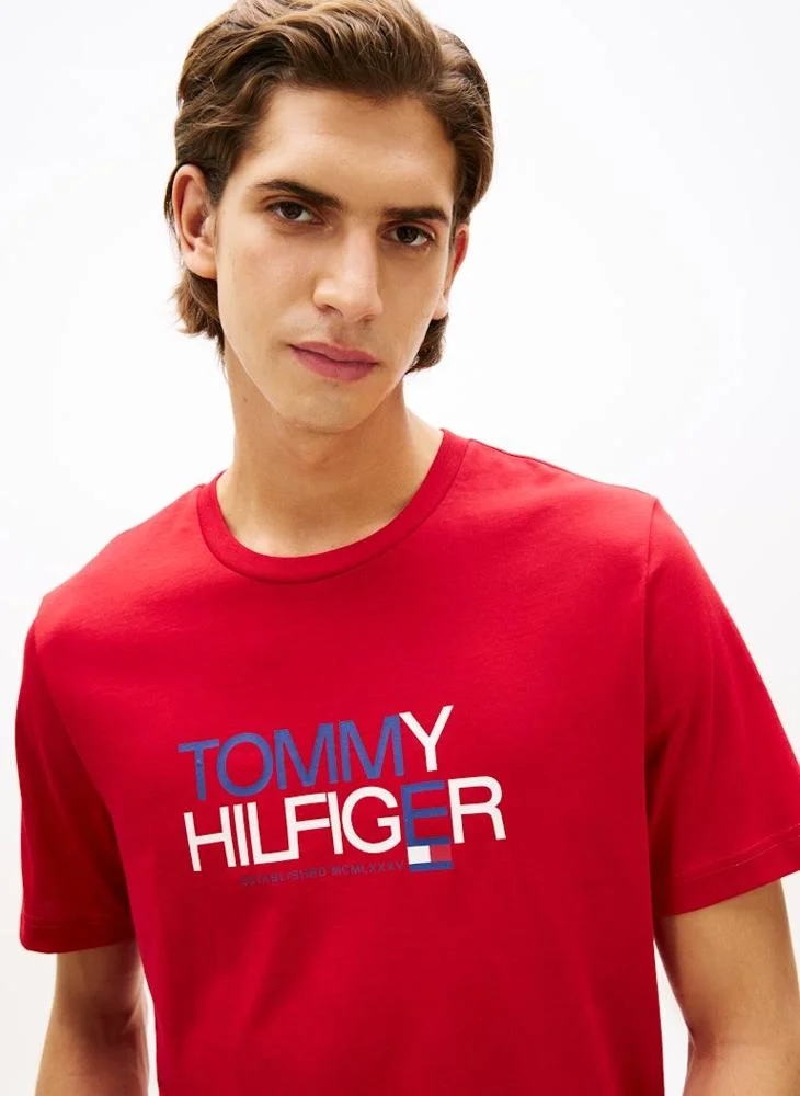 TOMMY HILFIGER  Logo Graphic Crew Neck T-Shirt for Men | Best Price UAE