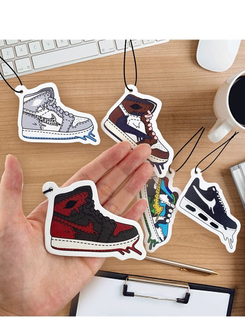 Y&D 5 Pcs Car Air Fresheners, Hypebeast Accessories Sneakerhead AJ Jordan Hanging Scents Freshener Automotive Interior Room Decor for Men Gift Set - Image 5