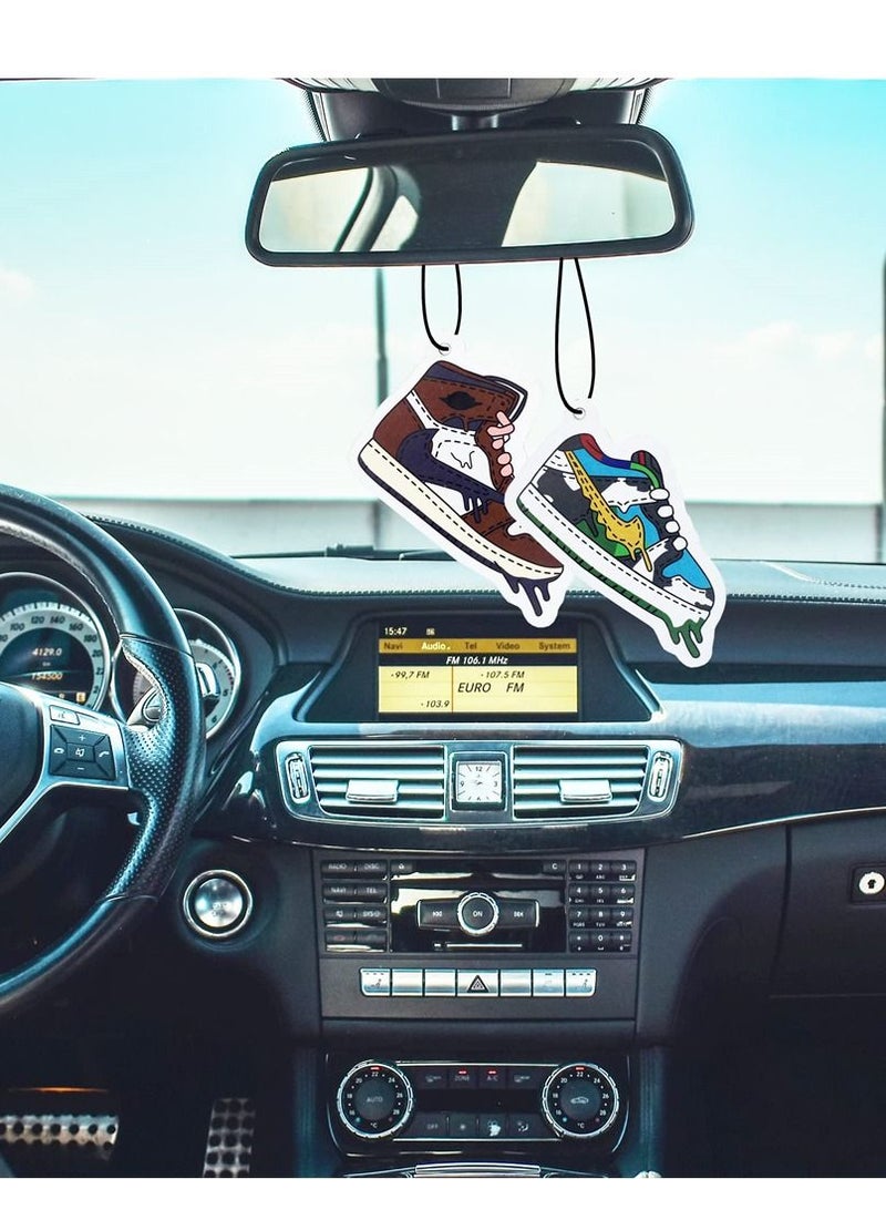 Y&D 5 Pcs Car Air Fresheners, Hypebeast Accessories Sneakerhead AJ Jordan Hanging Scents Freshener Automotive Interior Room Decor for Men Gift Set - Image 2