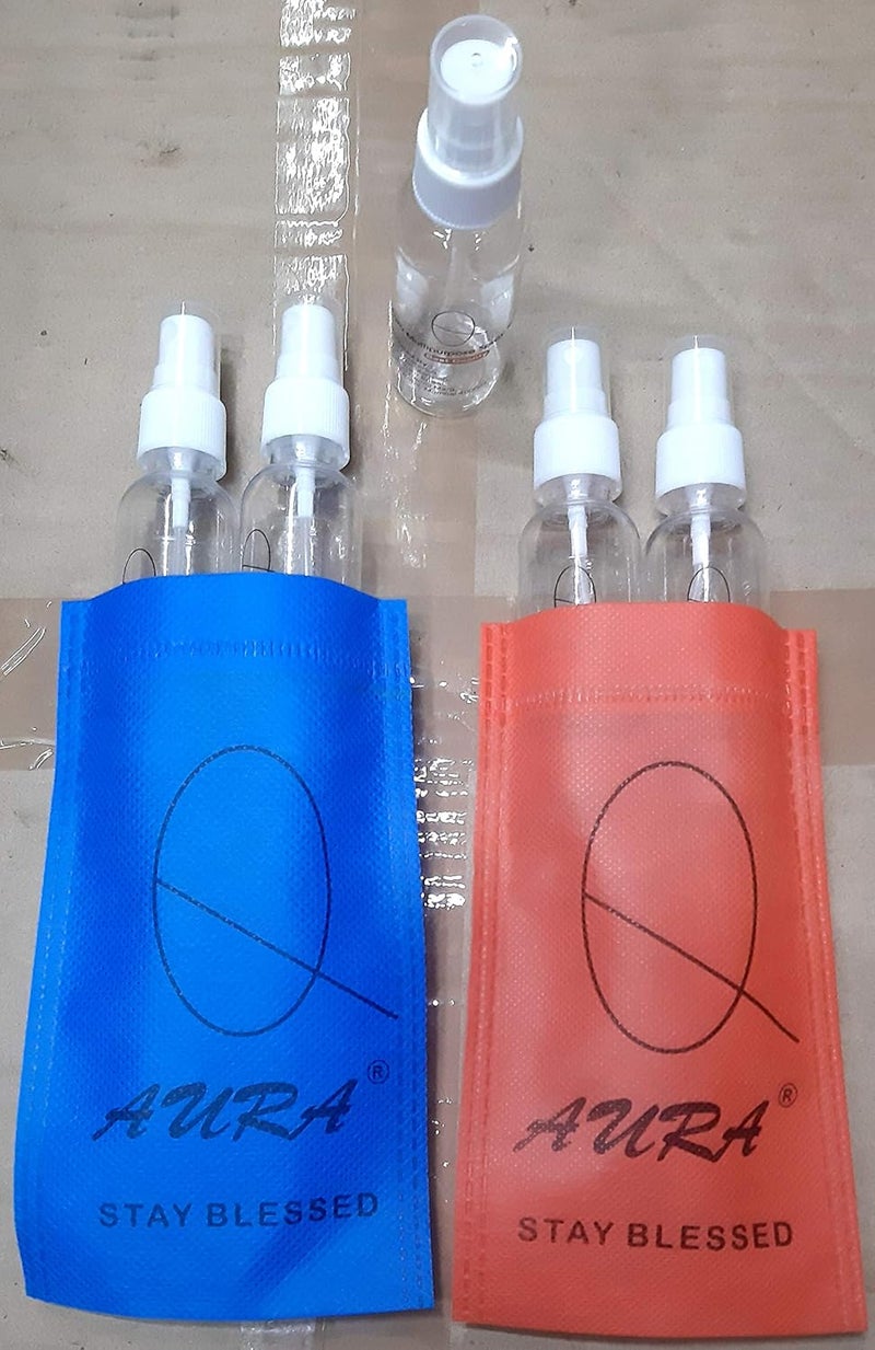 Aura Clear Transparent 30 ML Empty Spray Bottle Pocket Spray Bottle Empty Perfume Clear Plastic Spray Bottle Pack Of 5 - Image 2