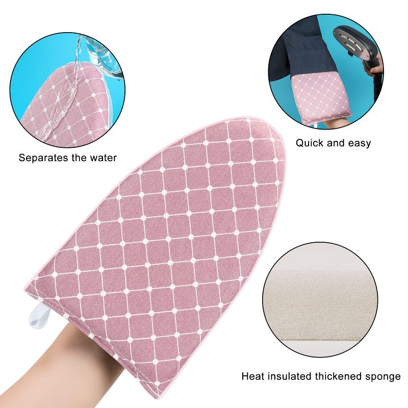 CINPIUK Garment Steamer Ironing Gloves Anti Steam Glove Heat Resistant Garment Steamer Mitt, Garment Steam Accessories for Clothesï¼ŒPink - Image 5