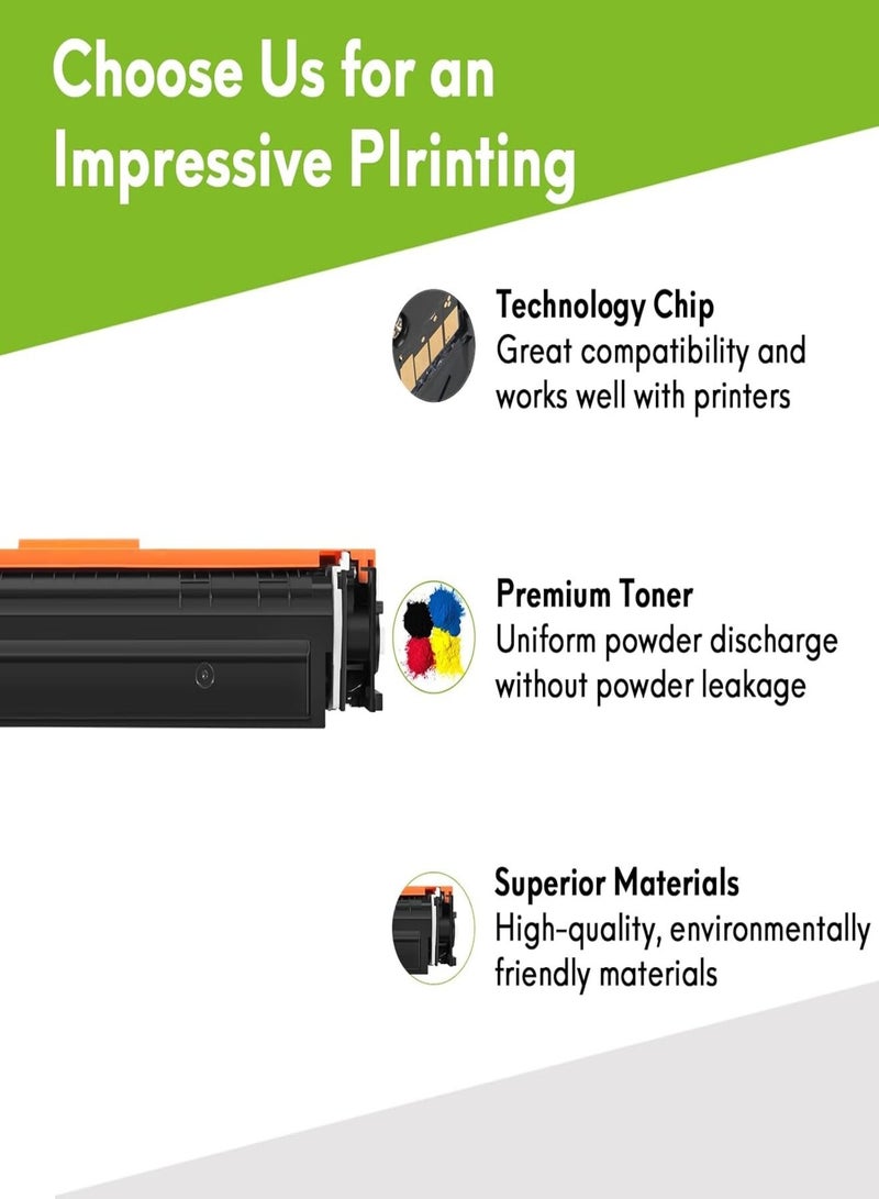 Replacement 222A Toner Cartridges W2220A W2221A W2222A W2223A, Black Cyan Yellow Magenta, with Chip, Compatible with HP Laser MFP 3288dw 3288dn 3388sdw 3388fdw – 4-Pack - Image 4