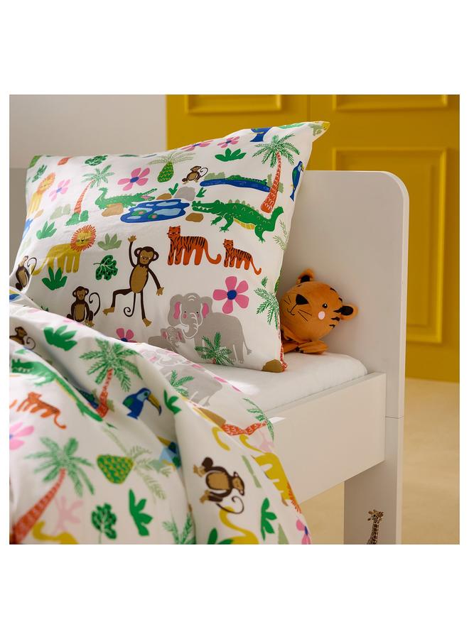 erorex Duvet Cover And Pillowcase, Multicolour/Jungle, 150X200/50X80 Cm - Image 5