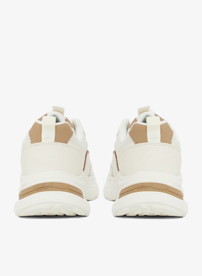 Styli Color Block Chunky Lace-Up Sneakers with Back Pull Tab - Image 5