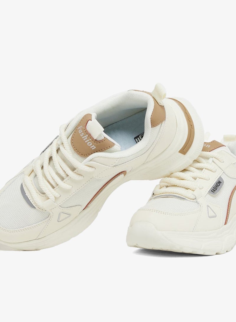 Styli Color Block Chunky Lace-Up Sneakers with Back Pull Tab - Image 4