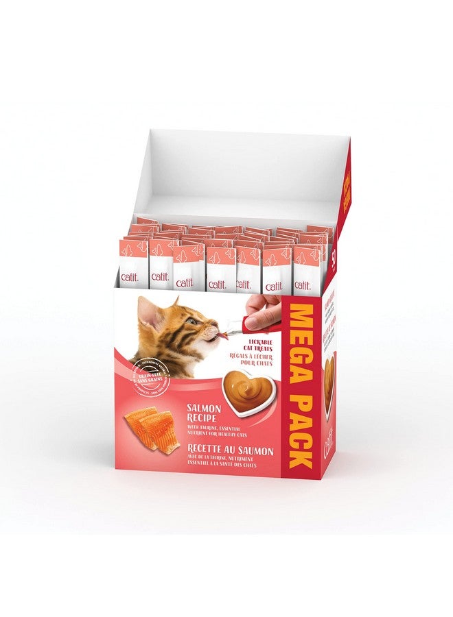 كاتيت، مكافأة قطط كريمية قابلة لللعق، مكافأة قطط صحية، سمك السلمون، عبوة من 50 قطعة - Image 2