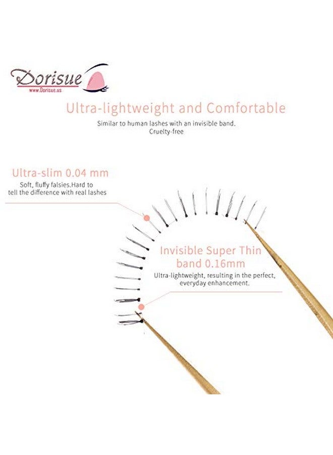 Dorisue Bottom Lashes Lightweight Short Lower Lashes 4 Pairs Lashes Pack Natural Looking Wispy Lashes - Image 4