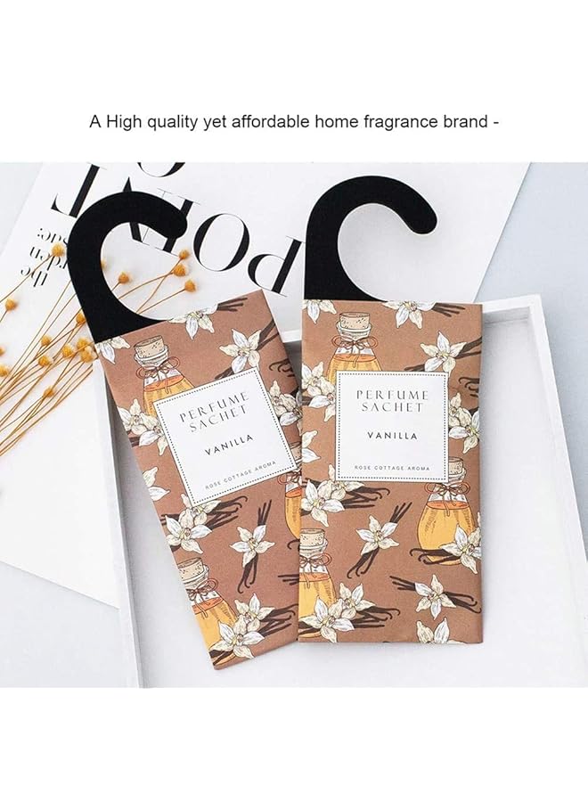 erorex Vanilla Hanging Sachet Closet Deodorizer 1 Pack 12 Pcs Scent Sachet Drawer Freshener Closet Air Freshener Scented Deodorizer Freshener For Home Car Long Lasting Scented Sachets Smell Goods - Image 5