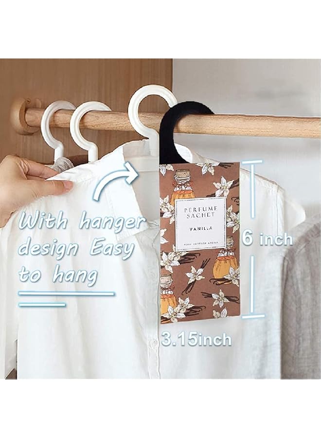 erorex Vanilla Hanging Sachet Closet Deodorizer 1 Pack 12 Pcs Scent Sachet Drawer Freshener Closet Air Freshener Scented Deodorizer Freshener For Home Car Long Lasting Scented Sachets Smell Goods - Image 4