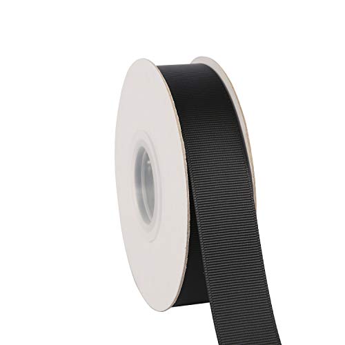Ribbonitlux 1" Wide Solid Grosgrain Ribbon 25 Yards (030-Black）, Set for Gift Wrapping, Party Decor, Sewing Applications, Wedding and Craft - Image 1