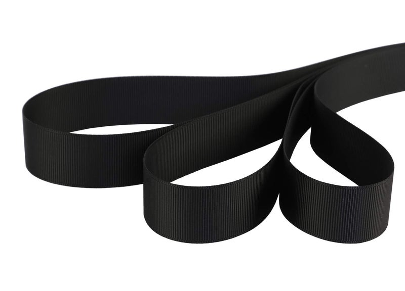 Ribbonitlux 1" Wide Solid Grosgrain Ribbon 25 Yards (030-Black）, Set for Gift Wrapping, Party Decor, Sewing Applications, Wedding and Craft - Image 2