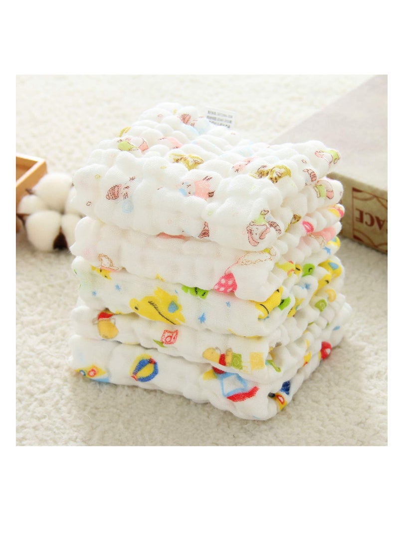 SOLARAE 6 PCS Baby Bath Set Baby Face Cloth,Newborn Baby Clothes Baby Wipes For Newborn, Wash Cloths for Face & Body, Organic Baby Wipes, Soft Baby Towels, Baby Wash Cloth (Random Pattern) - Image 2