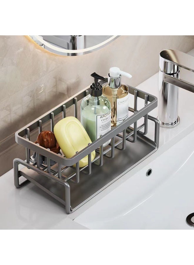 Kitchen Sink Drainer Storage Rack Soap Dishcloth Brush Holder Organizer for Kitchen Sink Sanitary Drying Drainer Rack - Image 4