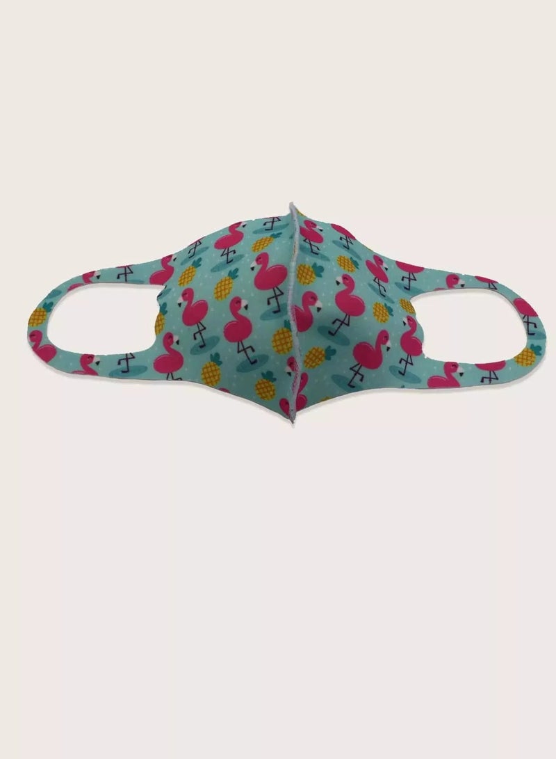Kids Flamingo Pattern Face Covering  - Image 1