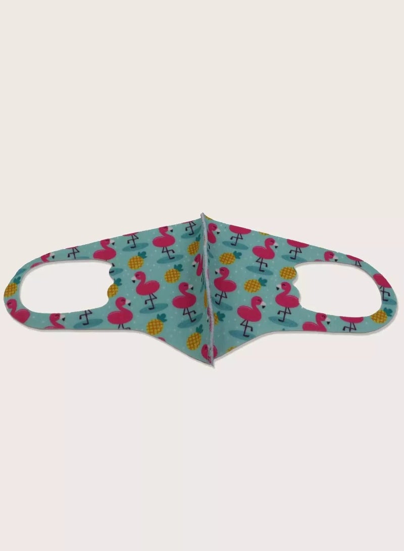 Kids Flamingo Pattern Face Covering  - Image 2