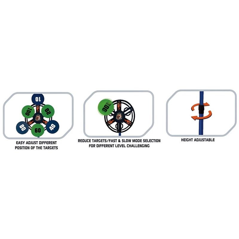Playwell Innov8 Spin Target Archery Set, Indoor & Outdoor Shooting Game with Spinning Target, Ages 5+, Green - Image 4