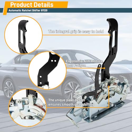 VODCACA 81120 Automatic Ratchet Shifter Fit for Ford C4 C5 C6 for GM TH200 250 350 400 2004R 700R4 4L60 4L60E and for Chrysler 3 and 4 Speed Automatic transmissions - Image 3