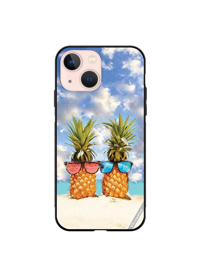VR CREATIVE Protective Case Cover For Apple iPhone 13 Pineapple Design Multicolour - Image 1
