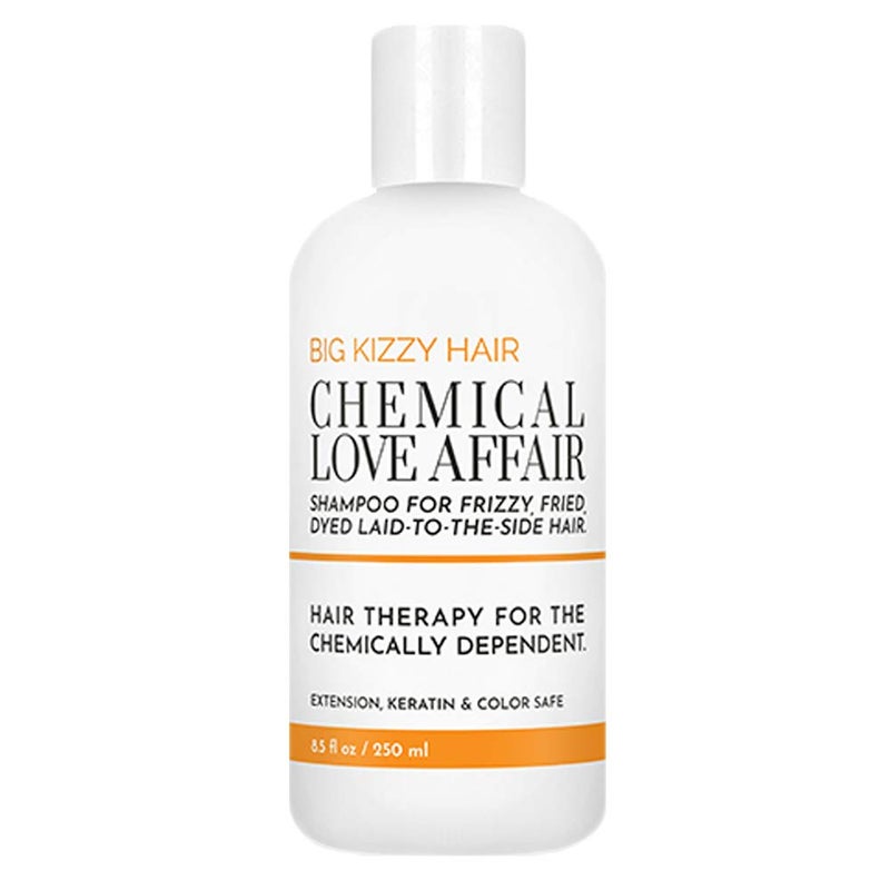 Big Kizzy Shampoo for Dry & Damaged Hair - Chemical Love Affair Keratin & Rice Protein Infused to Smooth and Repair Hair, Paraben & Sulfate Free, 8.5oz - Image 1