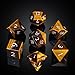 UDIXI Stone DND Dice Set 7PCS Tigers Eye Gemstone DD Dice for Role Playing Dice and Tabletop Games - Image 4