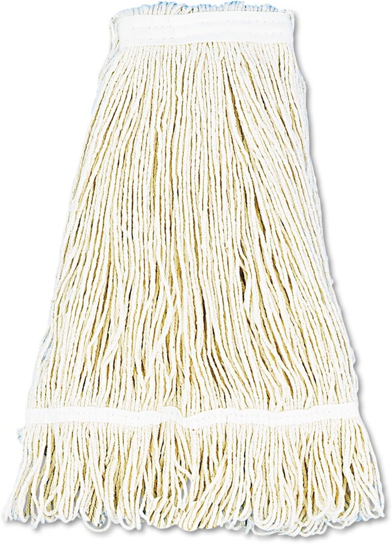 Boardwalk BWK424CEA 24 oz Cotton Pro Loop WebTailband Wet Mop Head  White