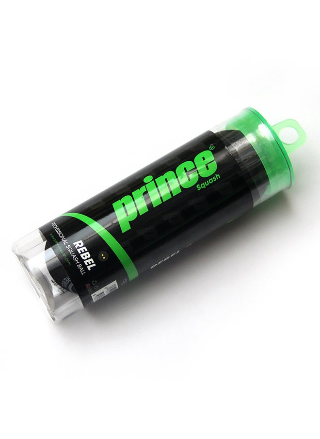 Prince Prince Squash Balls- Rebel Double Yellow 3B Tube 