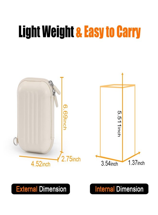 Cwatcun Digital Camera Case, Waterproof Hardshell Digital Camera Bag with 2 Carrying Ways, Lightweight Small Camera Sling Bag Compatible with KODAK PIXPRO/Canon PowerShot/Sony DSCW800 DSCW830 - White - Image 4