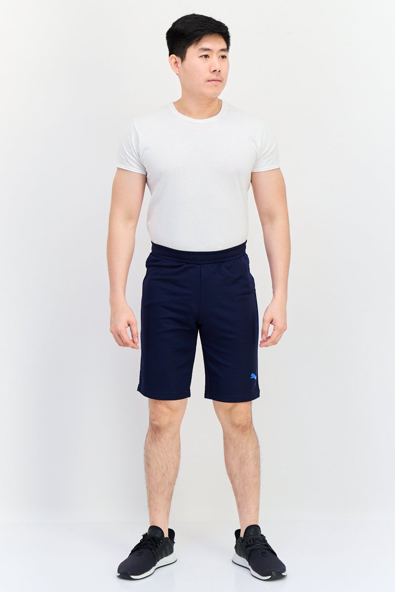 PUMA Men Regular Fit Brand Logo Training Shorts, Navy - Image 4