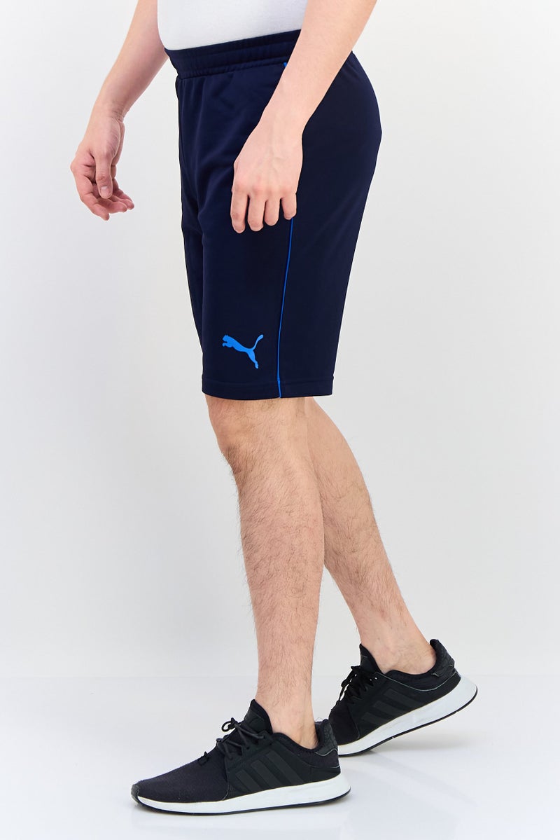 PUMA Men Regular Fit Brand Logo Training Shorts, Navy - Image 3