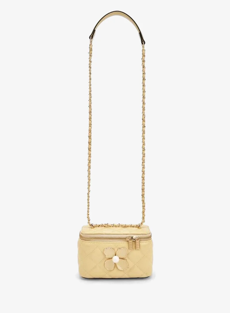 ELLE Quilted Crossbody Bag With Floral Accent Ramadan Collections